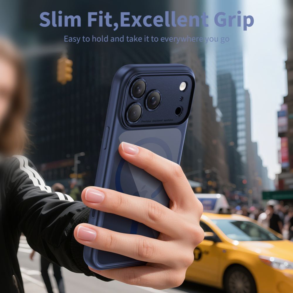 Muud kaubad Tech-Protect Tech-Protect Magpeak Magsafe CC Case for iPhone 17 Pro - Clear Navy Blue