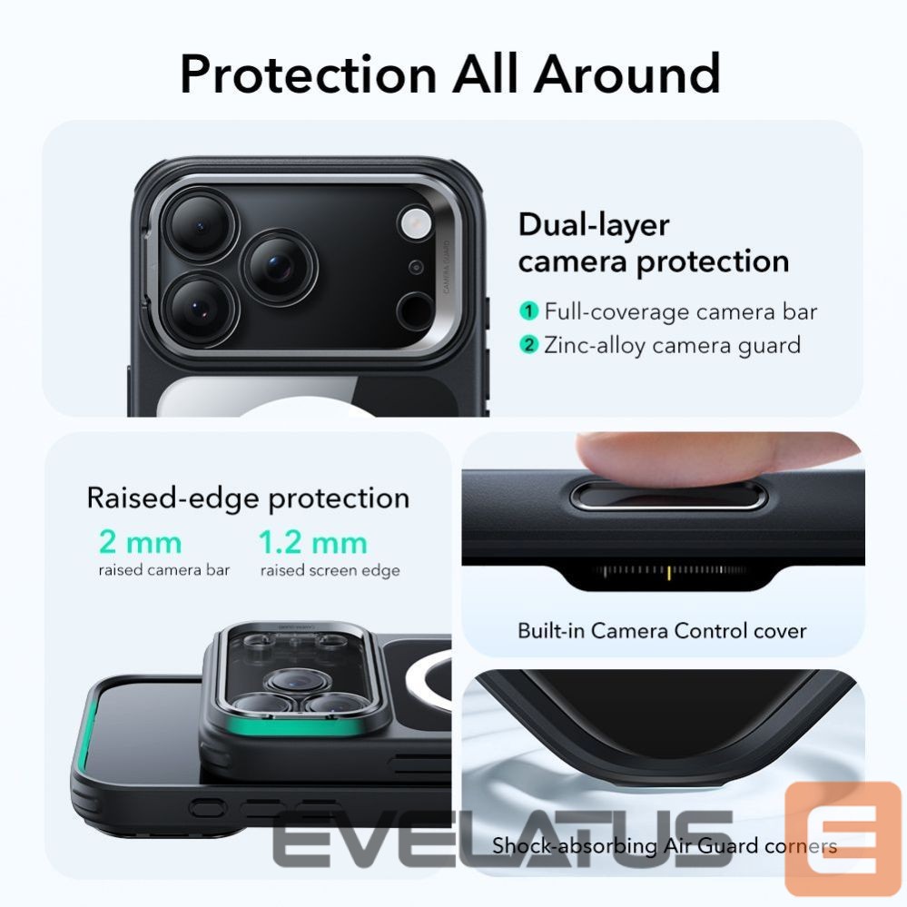 Muud kaubad ESR ESR Classic Hybrid Kickstand MagSafe Case for iPhone 17 Pro Max - Clear Black