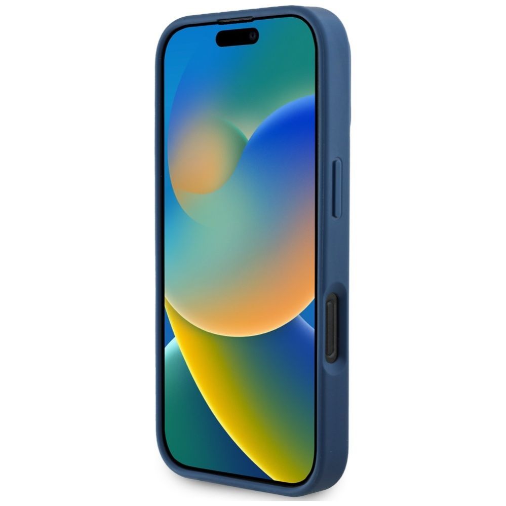 Muud kaubad Guess Guess Grained Printed Flower Pattern MagSafe case for iPhone 16 Pro blue