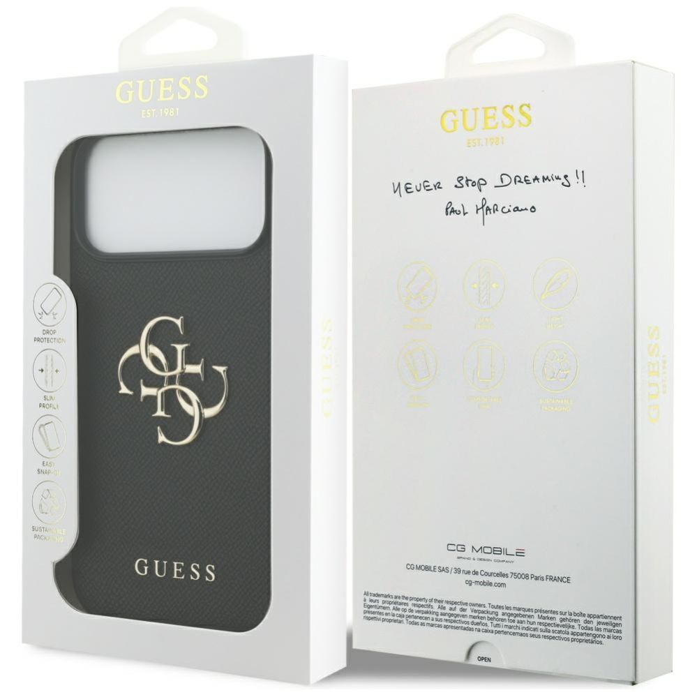 Other goods Guess Guess Grained Big 4G & Classic Logo case for iPhone 17 Pro Max - black