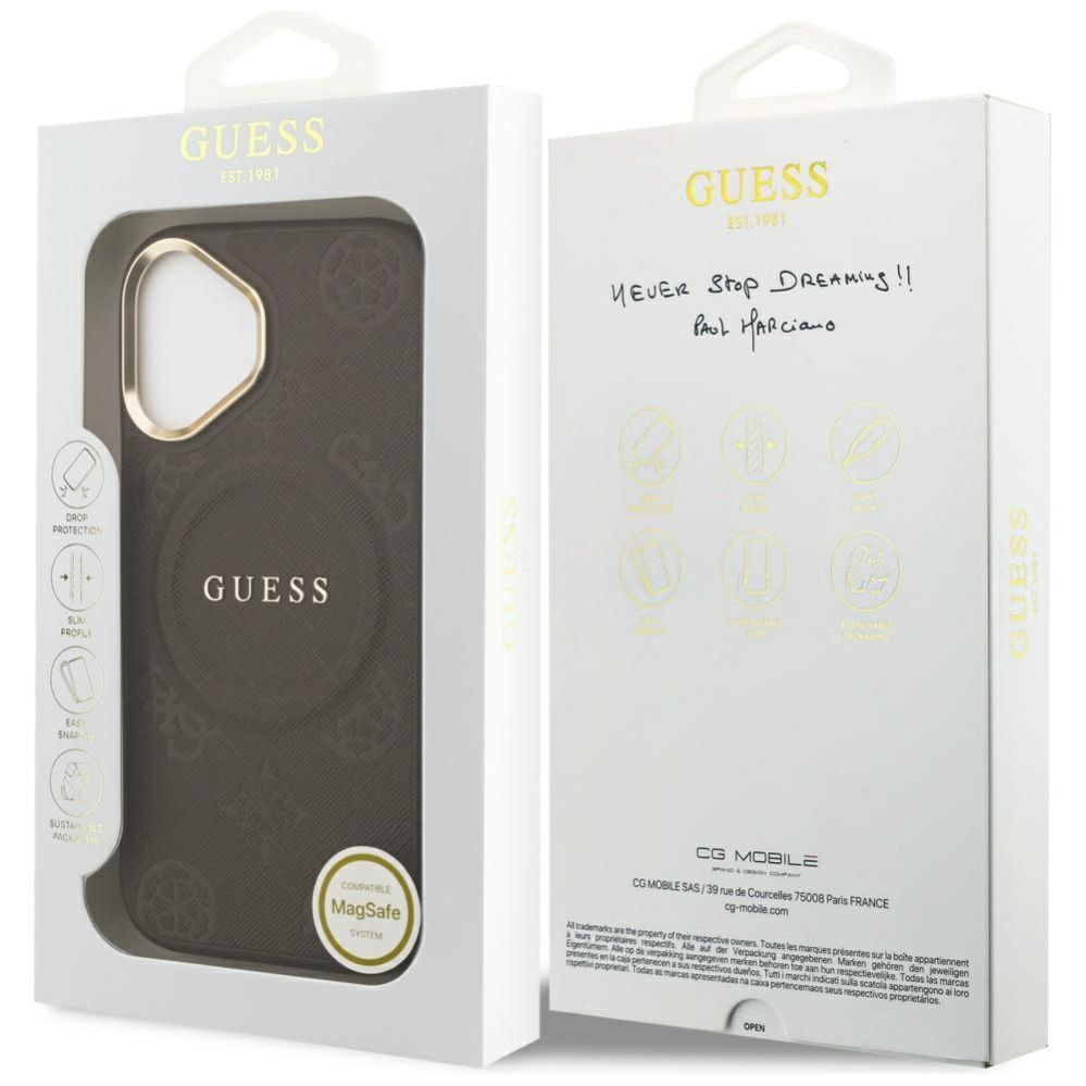 Muud kaubad Guess Guess Peony Hot Stamp MagSafe Case for iPhone 17 - Brown
