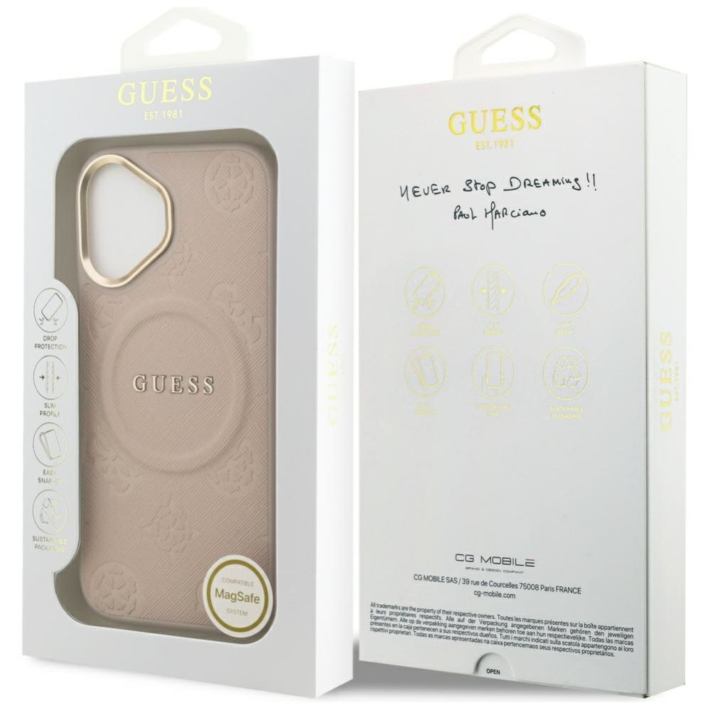 Muud kaubad Guess Guess Peony Hot Stamp MagSafe iPhone 17 Case - Pink
