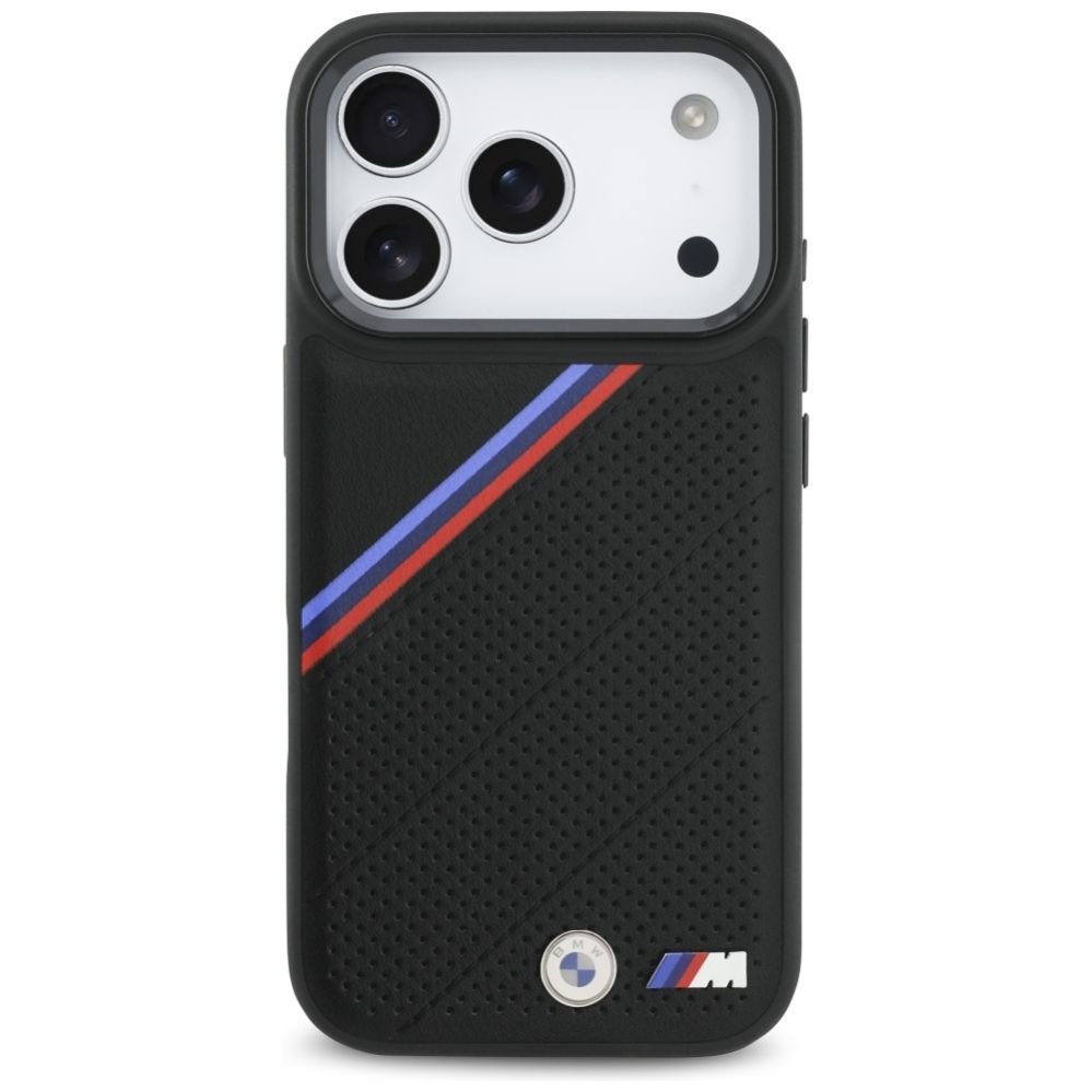 Muud kaubad BMW BMW M Tricolor Metal Logo MagSafe Case for iPhone 17 Pro - Black