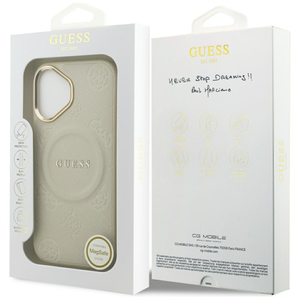 Muud kaubad Guess Guess Peony Hot Stamp MagSafe iPhone 17 Case - Beige