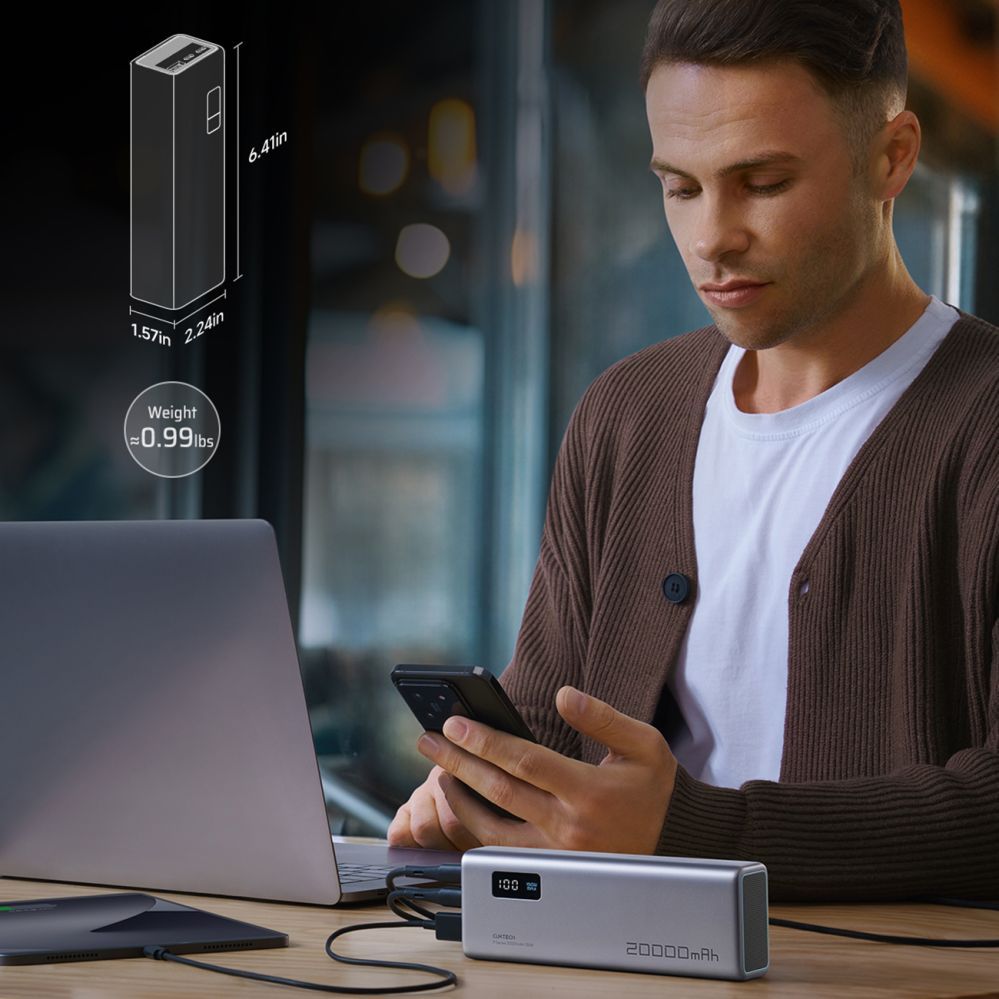 Väline aku Cuktech Cuktech P+Series No. 15 Powerbank 150W 20000mAh - Gray