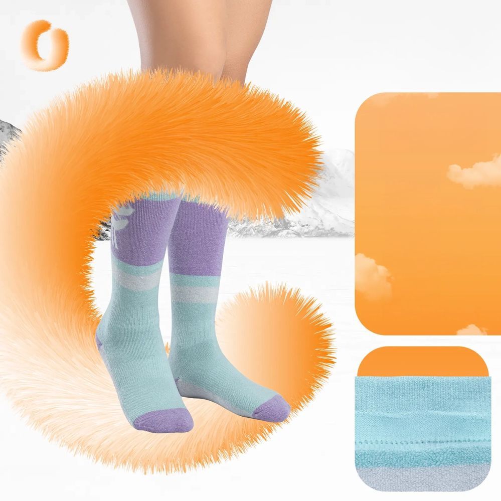 Muud kaubad Rockbros Qunature 037202 ski socks size 43-48 (L/XL) - purple-green