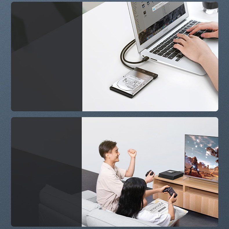 Adaptrid Ugreen Ugreen adapter HDD SSD 2.5'' SATA III 3.0 - USB Type C 3.2 Gen 1 (SuperSpeed USB 5 Gbps) black (70610 CM321)