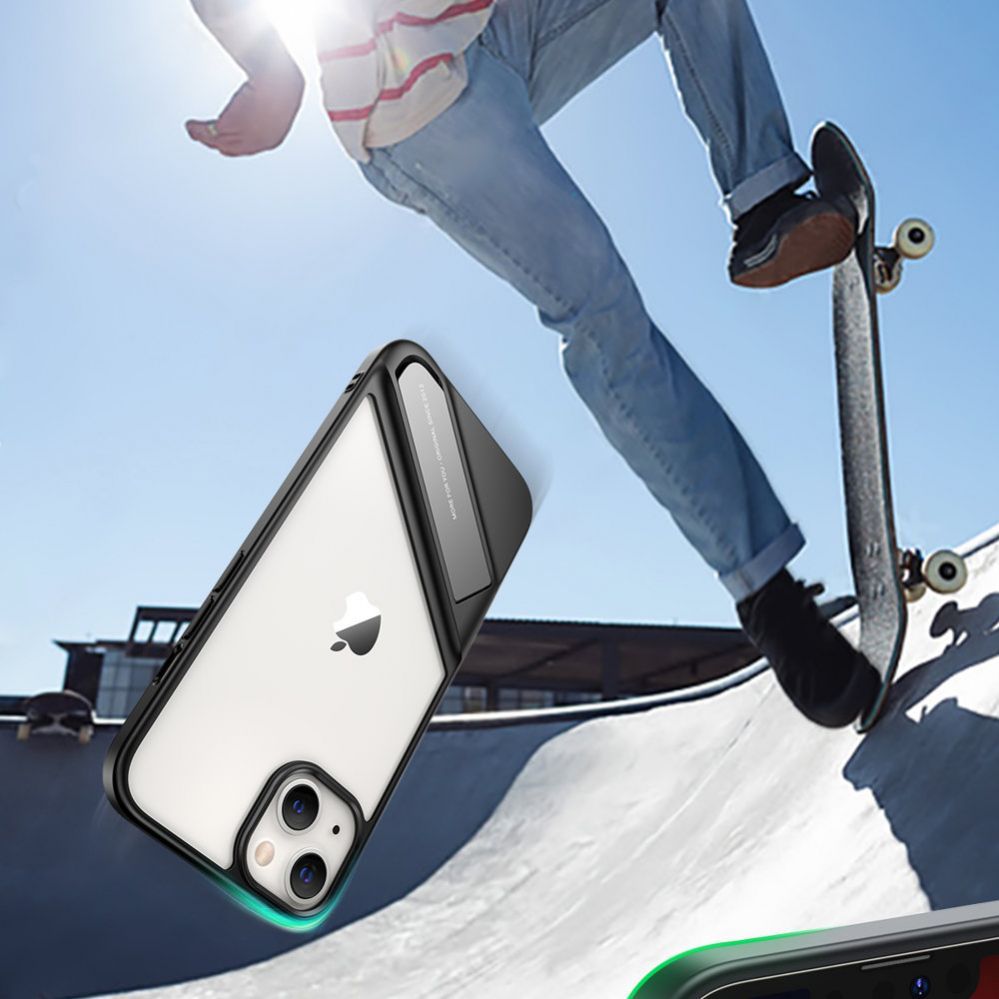 Tagakaaned Ugreen Ugreen Fusion Kickstand Case iPhone 13 Pro Hard Cover with Gel Frame and Stand black (90153)