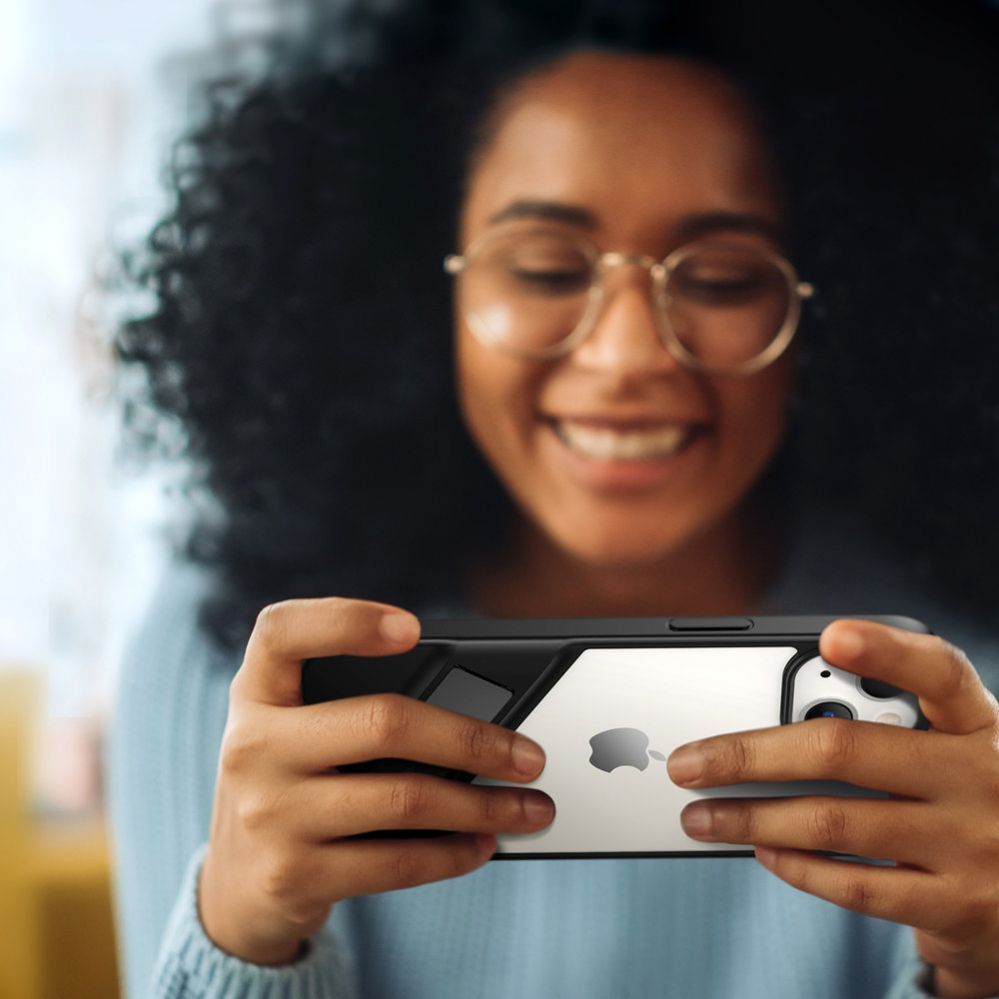 Tagakaaned Ugreen Ugreen Fusion Kickstand Case iPhone 13 Pro Hard Cover with Gel Frame and Stand black (90153)