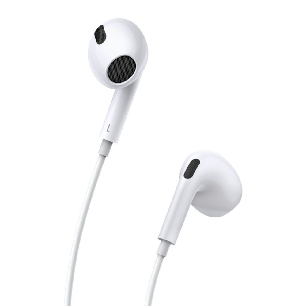 Kõrvaklapid Baseus Baseus encok c17 in-ear wired headphones with usb type c microphone white (NGCR010002)