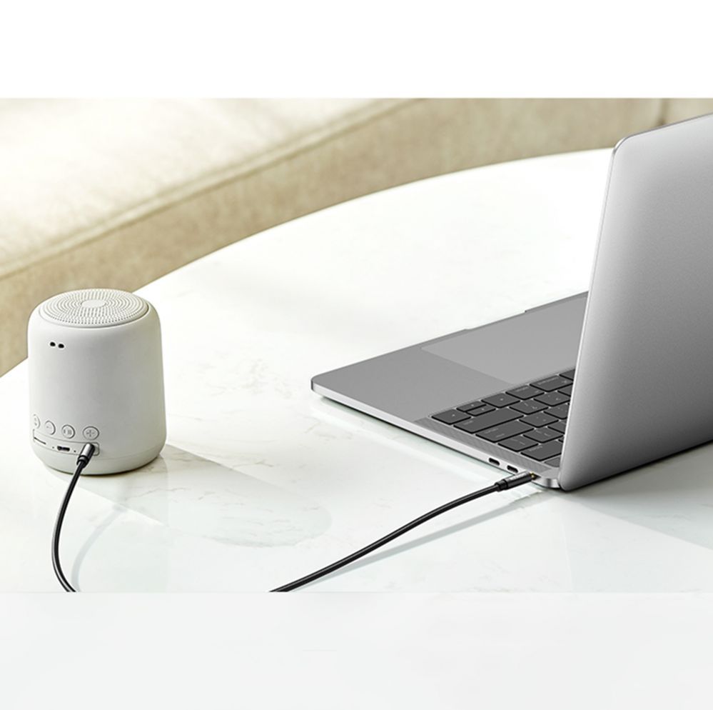 Cable Ugreen Ugreen angled AUX cable 2 x mini jack 3.5 mm 1.5m blue (AV112)