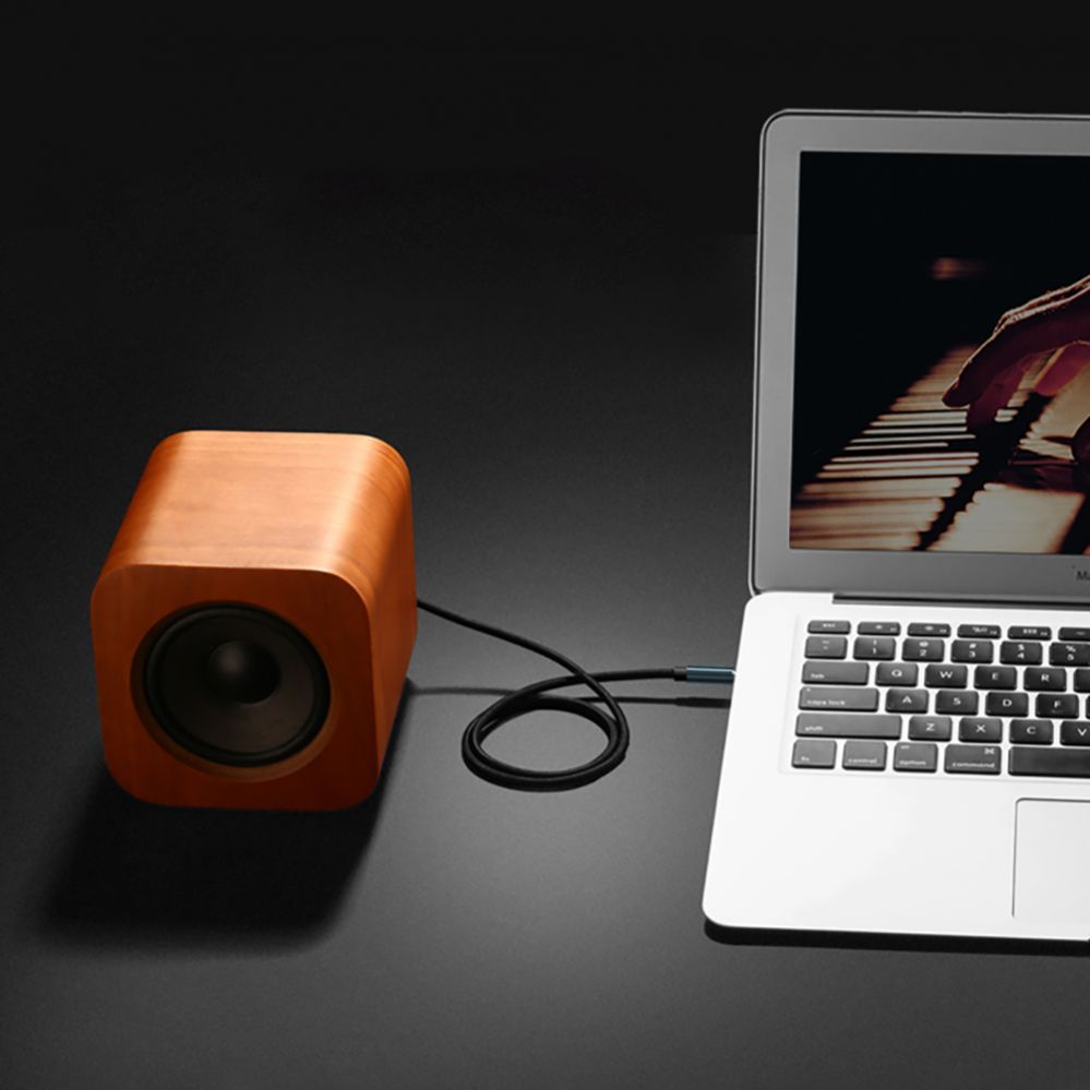 Cable Ugreen Ugreen angled AUX cable 2 x mini jack 3.5 mm 1.5m blue (AV112)