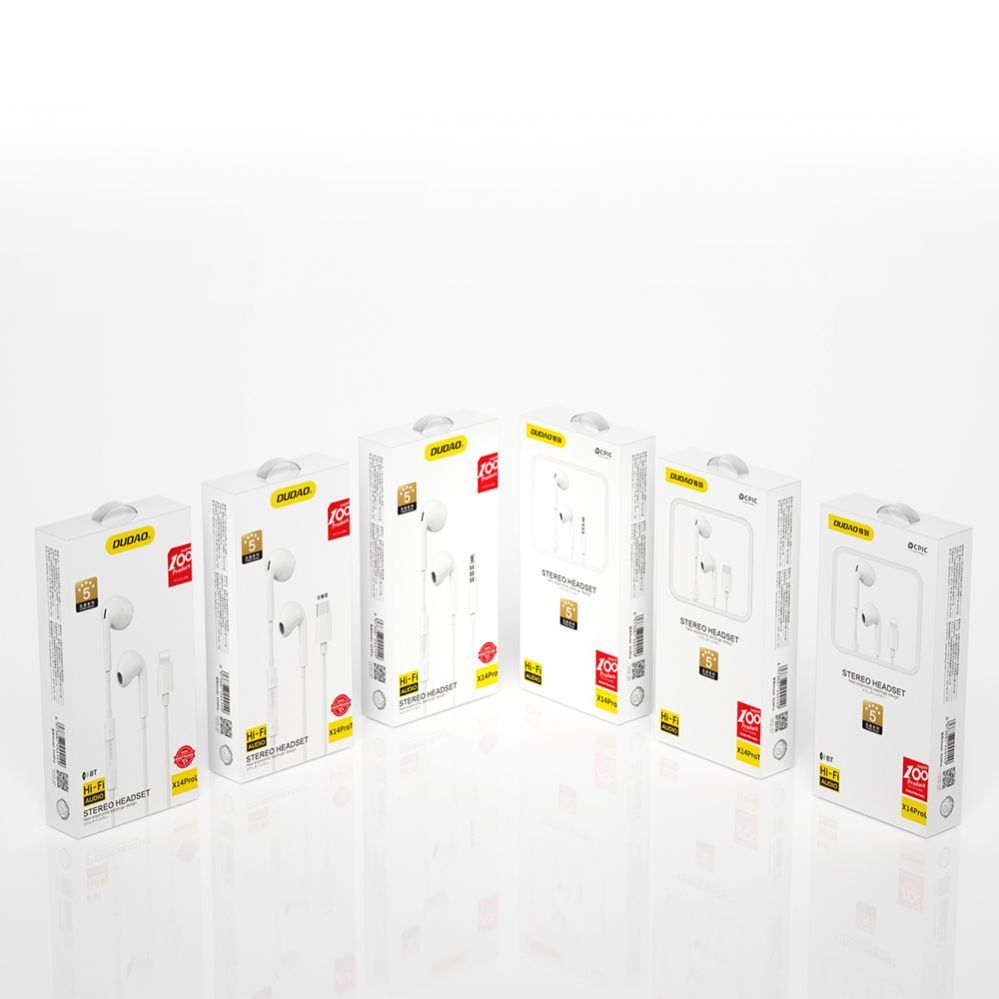 Kõrvaklapid Dudao Dudao X14PROL-W1 in-ear headphones with Lightning connector white (X14PROL-W1)