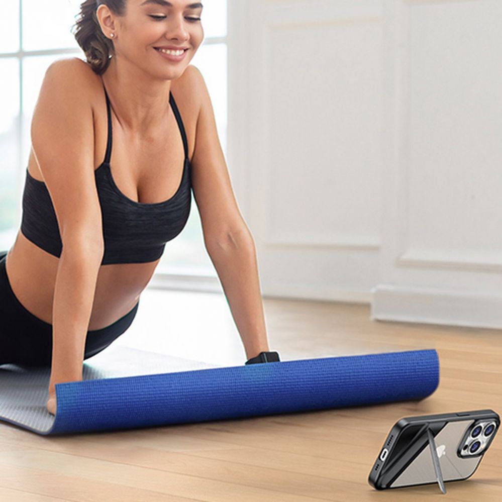 Tagakaaned Ugreen Ugreen LP635 Kickstand Protective Case Hard Cover with Gel Frame and Built-in Stand for iPhone 14 Pro Black (90926)