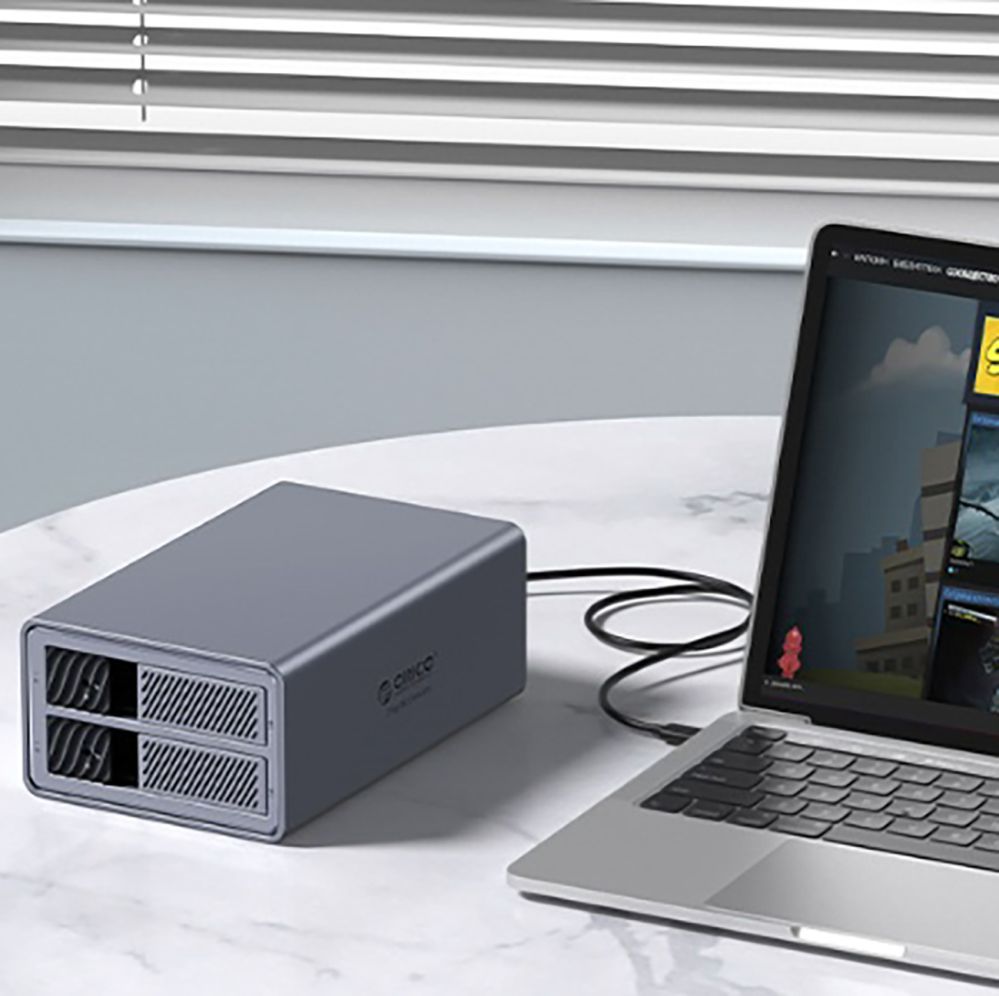 Other Computer Accessory Orico Orico 9828RU3 2 Big DAS Solution ProRAID Disk Array for 2 2.5"/3.5" SATA HDD/SSD Drives with RAID Controller - Gray