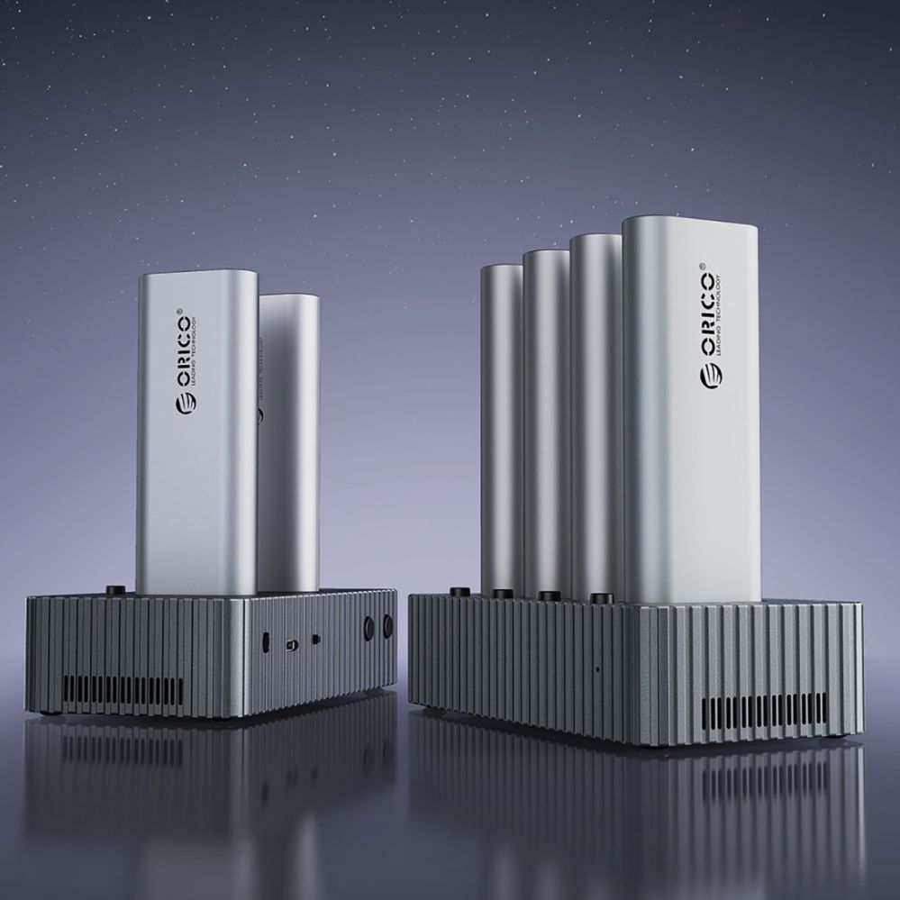 Other Computer Accessory Orico Orico IT48N-C 4-Disk Docking Station with M.2 NVME Clone Function - Gray