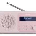Speakers Sharp  DR-P420(PK) Tokyo Portable Digital Radio, FM/DAB/DAB+, Bluetooth 5.0, USB or Battery Powered, Pink 