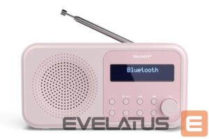Speakers Sharp  DR-P420(PK) Tokyo Portable Digital Radio, FM/DAB/DAB+, Bluetooth 5.0, USB or Battery Powered, Pink 