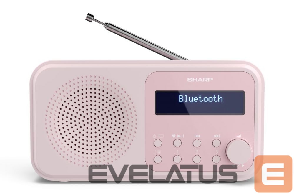 Arvutikõlarid Sharp DR-P420(PK) Tokyo Portable Digital Radio, FM/DAB/DAB+, Bluetooth 5.0, USB or Battery Powered, Pink