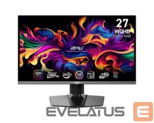 Monitor MSI  Monitor||MPG 271QRX QD-OLED|26.5"|Gaming|Panel QD-OLED|2560x1440|16:9|360Hz|Matte|0.03 ms|Swivel|Pivot|Height adjustable|Tilt|Colour Black|MPG271QRXQD-OLED 