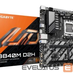 AMD protsessori emaplaat Gigabyte  Mainboard||AMD B840|Socket AM5|micro ATX|RAM DDR5-SDRAM|2xSlots|2xNumber of M.2 (M) slots|B840MD2H1.2 