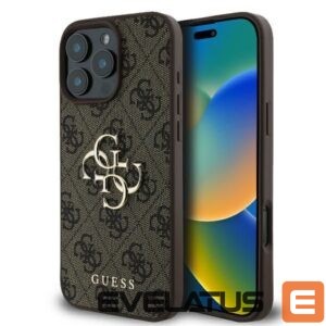 Other Phone Accessory Guess  Guess 4G Big Logo iPhone 16 Pro Max Case - Brown 