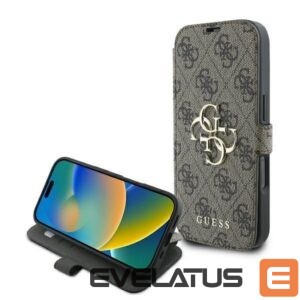 Other Phone Accessory Guess  Guess 4G Metal Logo iPhone 16 Pro Case - Brown 