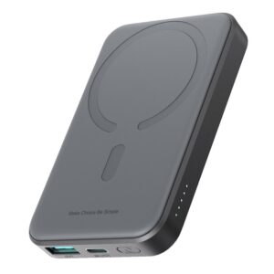 Väline aku Joyroom  Powerbank Joyroom JR-W020 Mini 5000mAh USB-A USB-C inductive 20W - black + USB-C / USB-C cable 