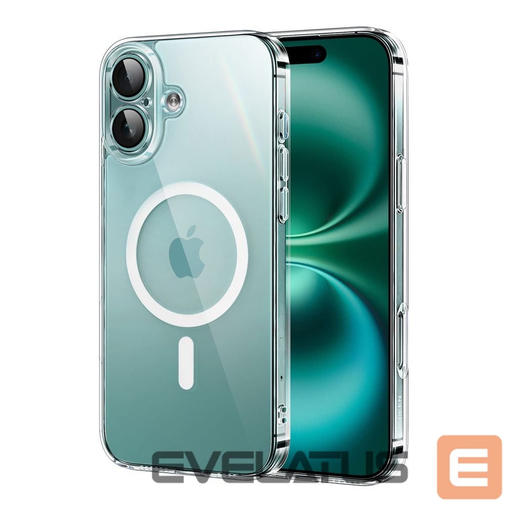 Back panel cover Ugreen Ugreen Classy Clear Magnetic Case for iPhone 16 Plus - Transparent