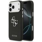 Kitos prekės Guess  Guess Grained Big 4G Classic Logo case for iPhone 17 Pro Max - black 