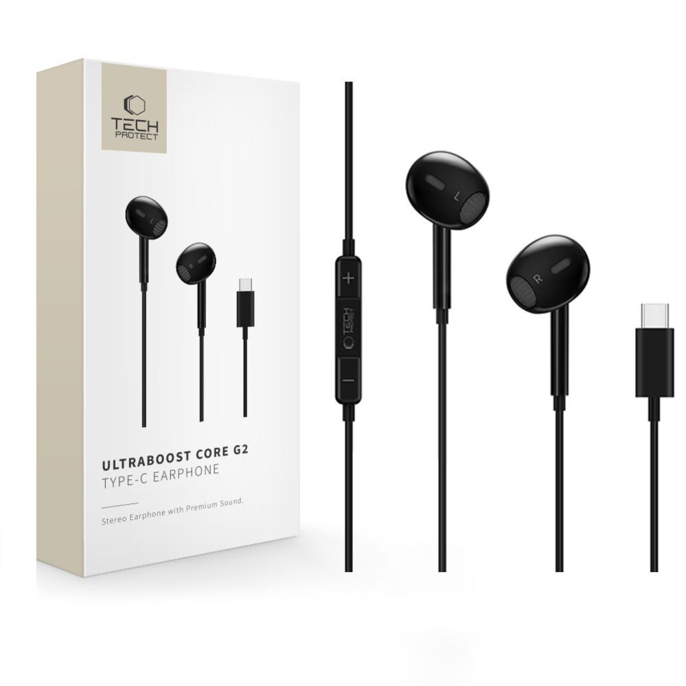 Muud kaubad Tech-Protect Tech-Protect Ultraboost Core G2 USB-C Headphones - Black