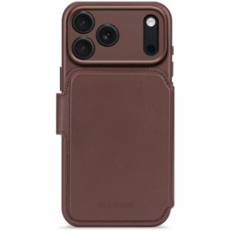 Muud kaubad Decoded Decoded Leather Detachable Wallet Case with MagSafe for iPhone 17 Pro - Brown