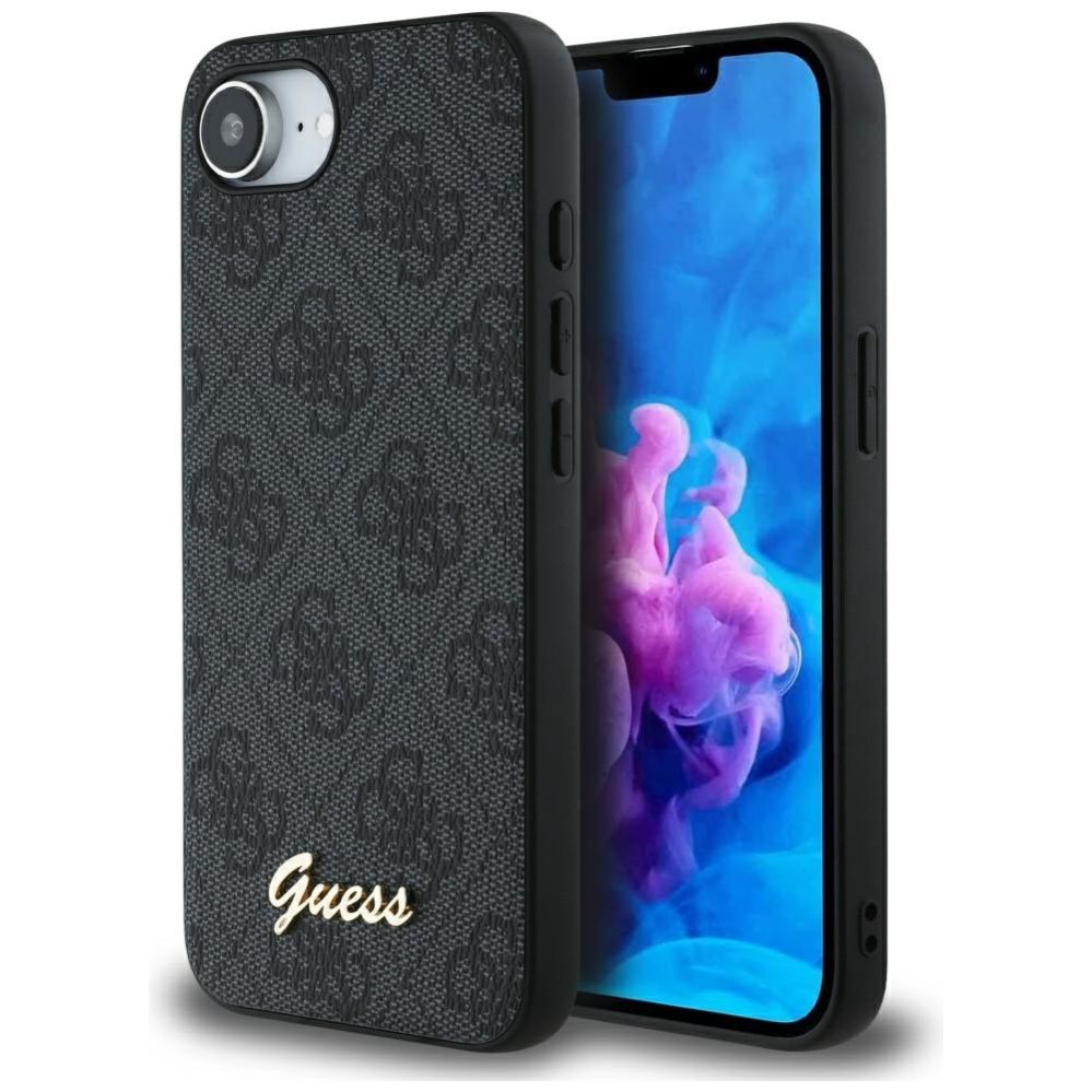 Muud kaubad Guess Guess 4G Script Logo MagSafe case for iPhone 16e - black