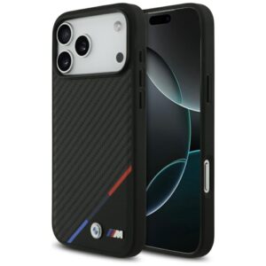 Muud kaubad BMW  BMW M Carbon Tricolor Line MagSafe Case for iPhone 17 Pro Max - Black 