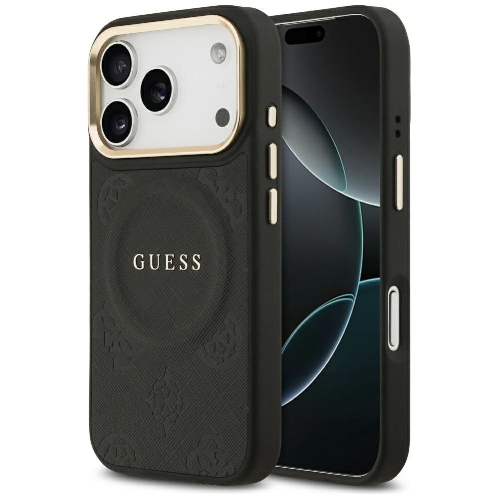Muud kaubad Guess Guess Peony Hot Stamp MagSafe Case for iPhone 17 Pro - Black