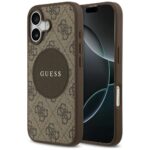 Kitos prekės Guess  Guess 4G Circle Classic Logo MagSafe case for iPhone 17 - brown 