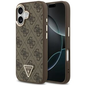 Muud kaubad Guess  Guess 4G Triangle Logo MagSafe Case for iPhone 17 - Brown and Gold 
