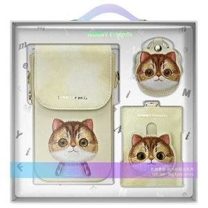 Muud kaubad Nimmy  Nimmy Big Eyed Pet 2.0 Cat 3-in-1 Set: Phone Bag + Wallet + Tracker Case - Beige 