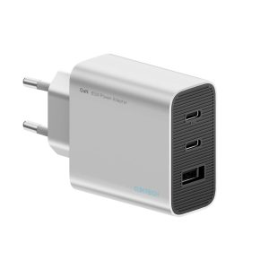 Adapter Cuktech  Cuktech 65W GaN 2xUSB-C 1xUSB-A Wall Charger - Gray 