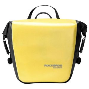 Muud kaubad Rockbros  Rockbros AS-003-1Y waterproof bicycle bag with shoulder strap, front/rear mounting, 10-14l - yellow 