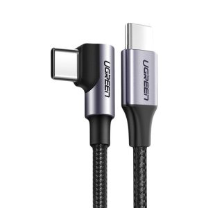 Cable Ugreen  Ugreen US255 50125 USB-C (straight) / USB-C (angled) PD QC cable 60W 3A 2m - gray 