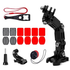 Other Hurtel  GoPro set of helmet mounting accessories for GoPro, DJI, Insta360, SJCam, Eken sports cameras (GoPro Cycling Helmet Chin Holder) 