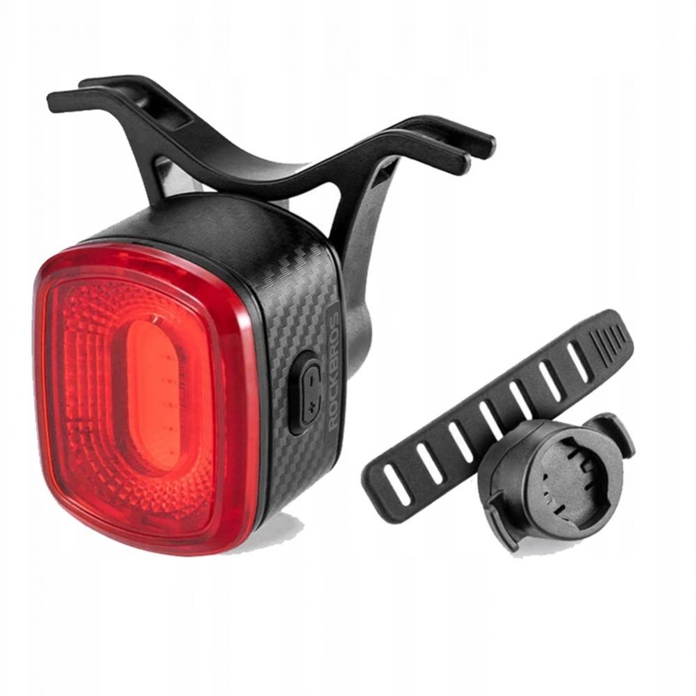 Jalgratta tarvik Rockbros Rockbros Q2S LED Rear Bike Light with Smart Stop System + USB-C - USB-A Cable - Black