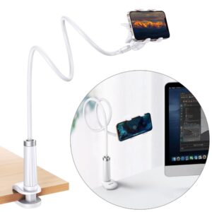 Auto holder Ugreen  Ugreen universal holder stand phone holder tablet (up to 12cm wide) tripod lazy holder with flexible arm white (30488 LP113) White