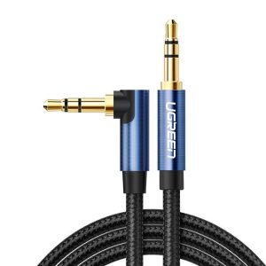 Cable Ugreen  Ugreen audio cable AUX angled minijack 3.5 mm 2m blue (AV112) 