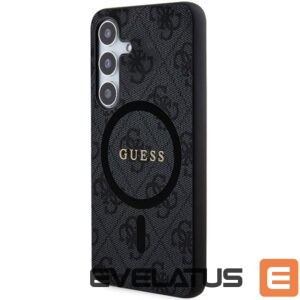 Other Phone Accessory Guess  Guess 4G Collection Leather Metal Logo MagSafe Case for Samsung Galaxy S24 - Black 