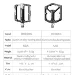 Teine toode Rockbros  Rockbros K203-BK bicycle pedal set - black 