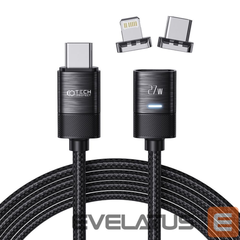 Cable Tech-Protect Tech-Protect UltraBoost magnetic 2in1 cable USB-C - Lightning / USB-C PD 27W 3A 2m - black