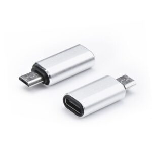 Converter OEM  Adapter Typ C (female) to Micro USB (male) silver 