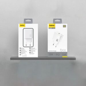 Adapter Dudao  Dudao A27P 30W PD GaN USB-C Wall Charger - White 